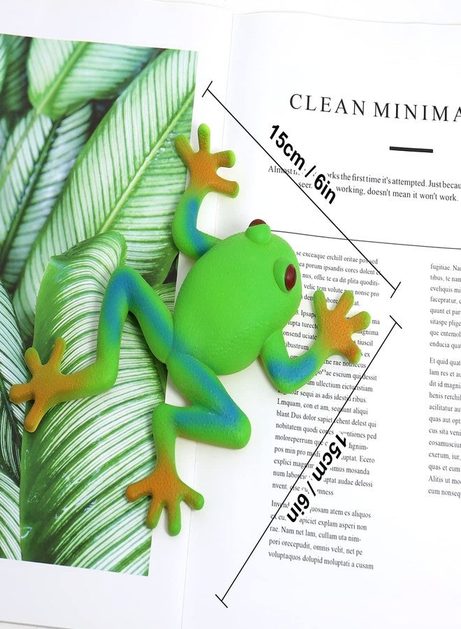 Lohoee 5 Pieces Frog Toys Realistic Frog Amphibian Figures Simulation Animal Model Frog Soft Stretchy Stress Relief Hand Frog Toy for Home Party Decorations or Gift - Image 2
